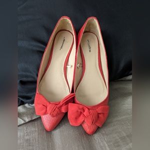 EXPRESS red flats, size 7